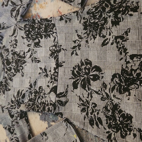 Girls Size 7 8 CHILDRENS PLACE Dress Long Sleeve Black Floral Plaid CASUAL New - Picture 11 of 12